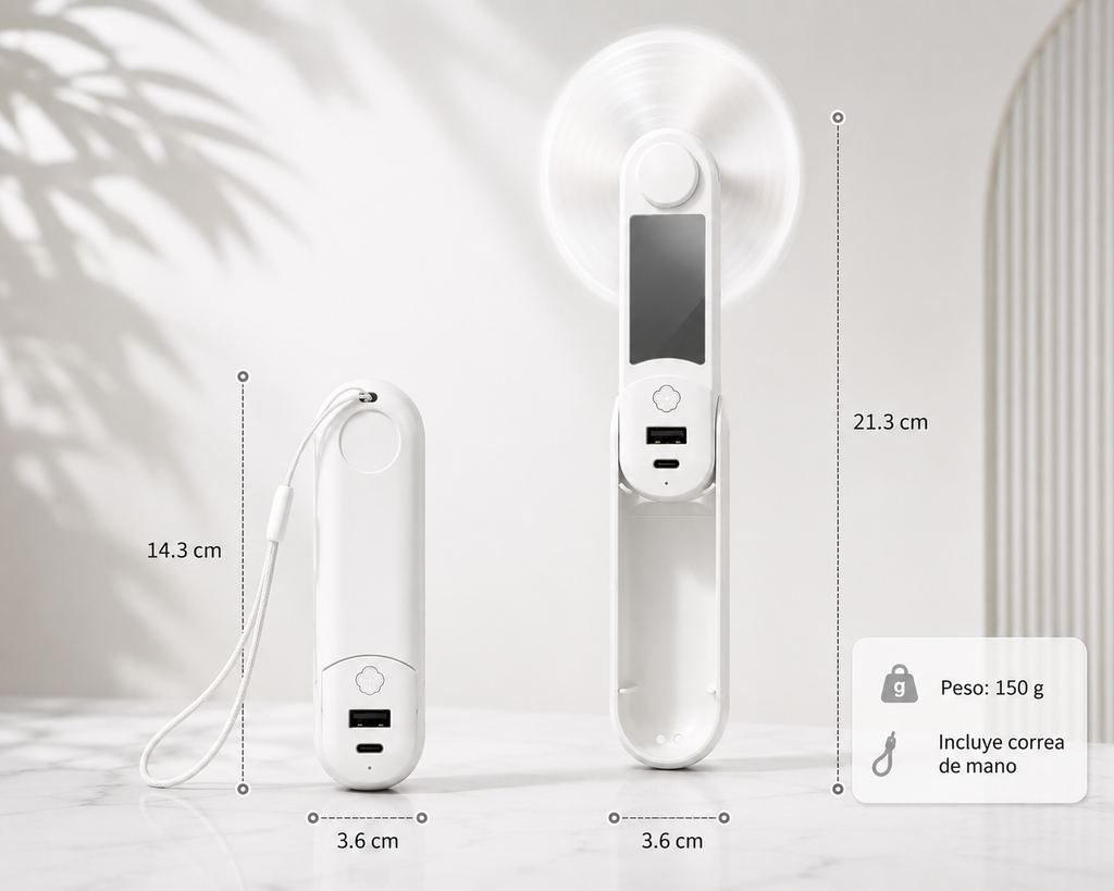 Ventilador Portátil Multifunción 5 en 1