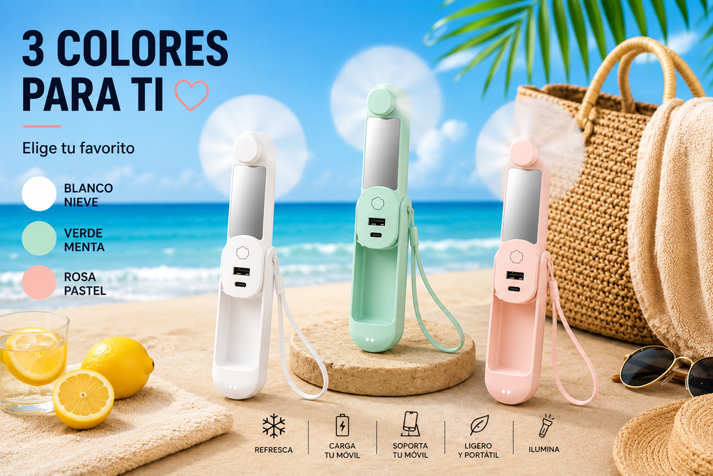 Ventilador Portátil Multifunción 5 en 1